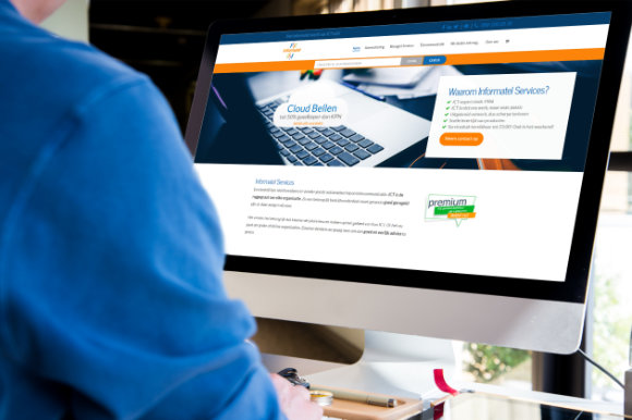 informatel services nieuwe website presentatie op desktop