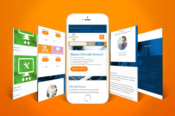 informatel services nieuwe website presentatie op de iPhone